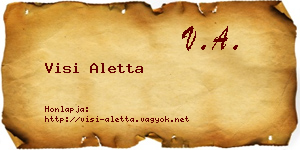 Visi Aletta névjegykártya
